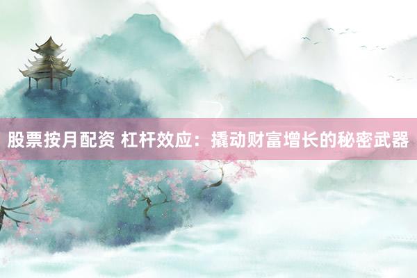 股票按月配资 杠杆效应：撬动财富增长的秘密武器