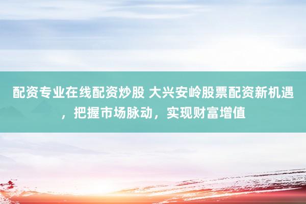 配资专业在线配资炒股 大兴安岭股票配资新机遇，把握市场脉动，实现财富增值