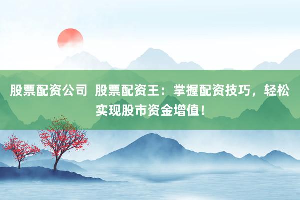 股票配资公司  股票配资王：掌握配资技巧，轻松实现股市资金增值！