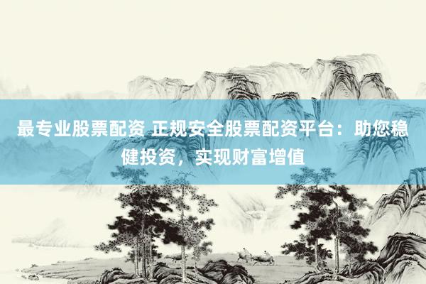 最专业股票配资 正规安全股票配资平台：助您稳健投资，实现财富增值
