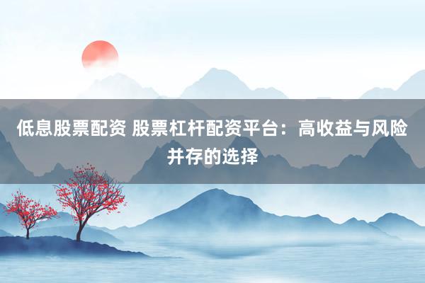 低息股票配资 股票杠杆配资平台：高收益与风险并存的选择