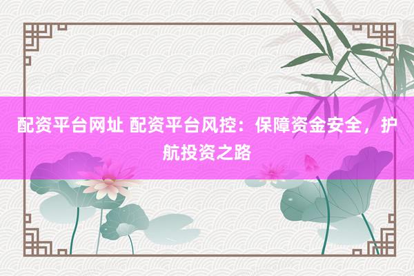 配资平台网址 配资平台风控：保障资金安全，护航投资之路